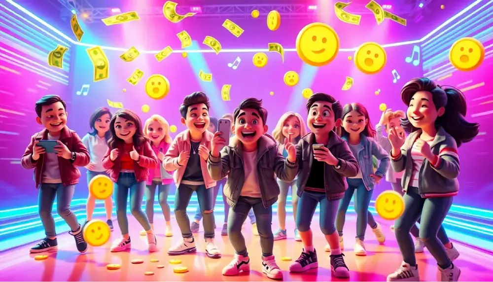 people trying to make money online in funny ways illustration